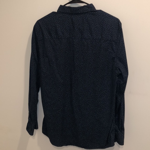 Julian and Mark stretch fit turquoise accent button up - Picture 2 of 3